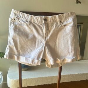 GAP 1969 Classic White Jean Real Straight Shorts Mid-Length Denim